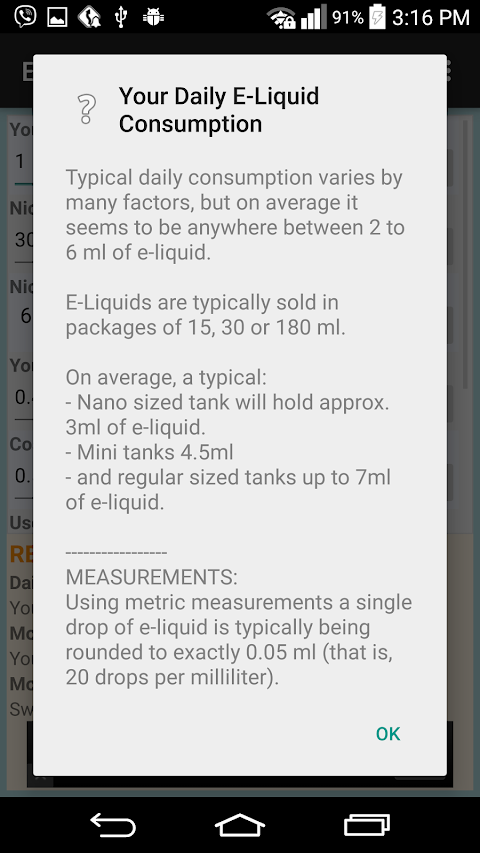 E-Liquid Nicotine Calculatorのおすすめ画像2