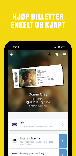 Android application Eventim Norge screenshort