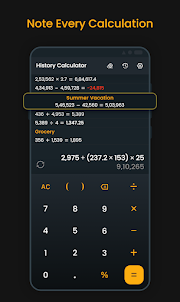 Calculator With Saved History