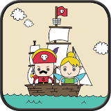Pirate captain and fairy SMS icon