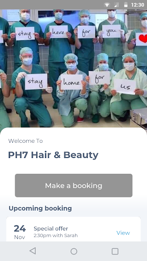 Android application PH7 Hair & Beauty screenshort