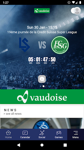 Android application FC Lausanne-Sport screenshort