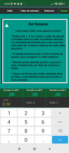 Android application Bet Balance screenshort