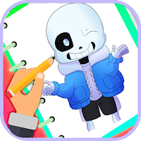 How To Draw Under Sans  Coloring Sans Book Undert
