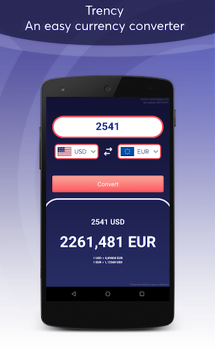 Android application TRENCY currency converter - ex screenshort