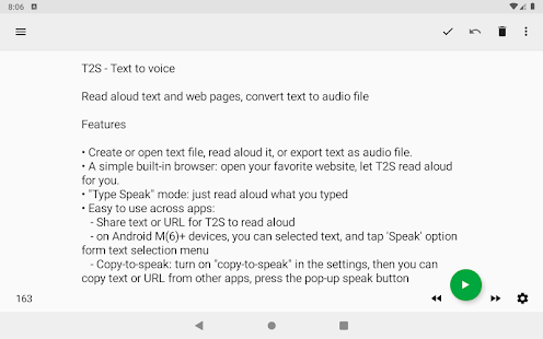 T2S: Text to Voice/Read Aloud Screenshot