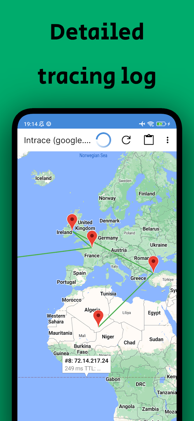 Intrace: Visual Traceroute Mod Apk free download