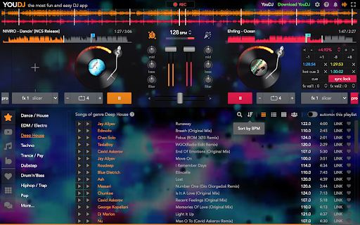 Android application YouDJ Mixer for Chromebook screenshort