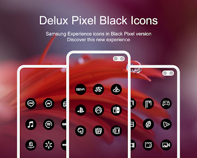 Delux Black - Pacchetto icone rotonde