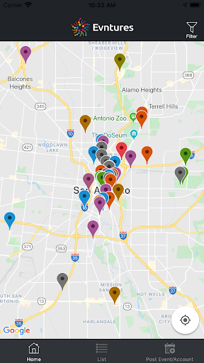 Android application Evntures - Find Local Events screenshort