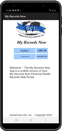 Android application My Records Now screenshort