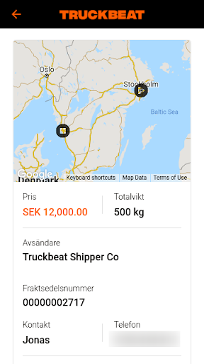 Truckbeat Driver Screen 2