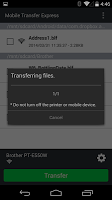 screenshot of Mobile Transfer Express