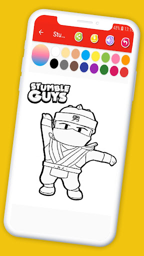 Android application Stumble guys coloring book screenshort