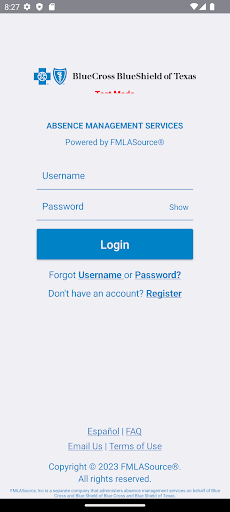 Android application AMS / BCBSTX screenshort