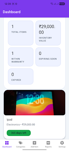 Warranti Home Inventory