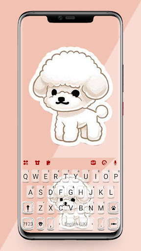 Android application Cute Cartoon Poodle Keyboard B screenshort