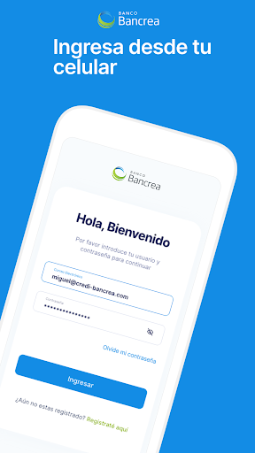 Android application Credi Bancrea screenshort