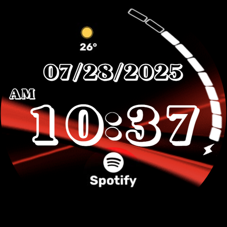 Red background clock face screenshot 9