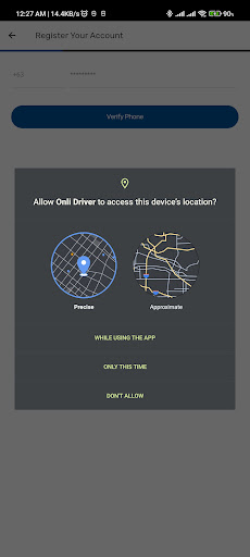 ONLI: Delivery Rider App Screen 3