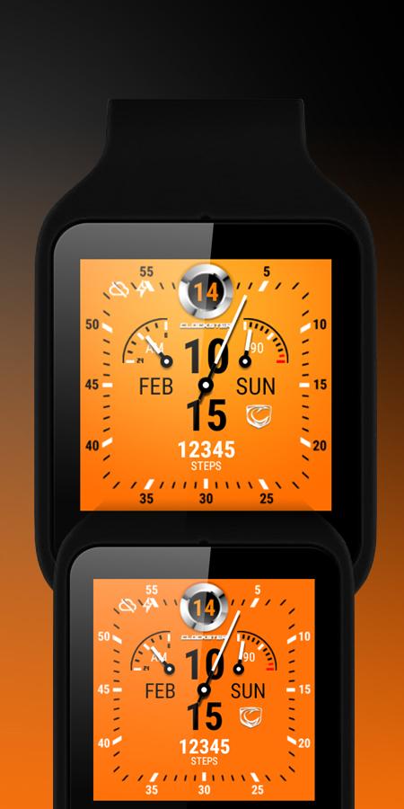 Android application Watch Face Clockster screenshort