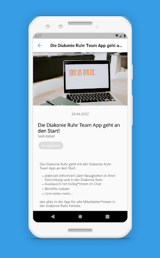 Diakonie Ruhr Team App Screen 2