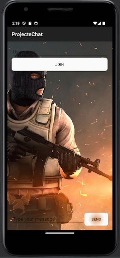 Android application Chat GOCS screenshort