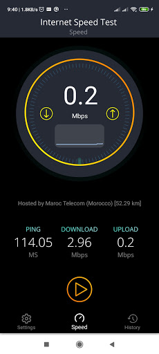 Internet Speed Test Screen 3
