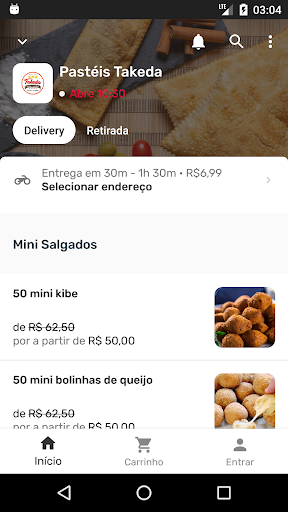 Android application Pastéis Takeda screenshort