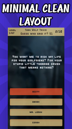 Teen Wolf Trivia Quiz Screen 2