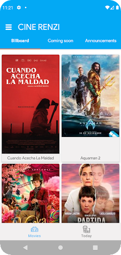 Android application Cine Renzi screenshort