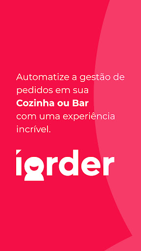 Android application iORDER para Cozinha e Bar screenshort