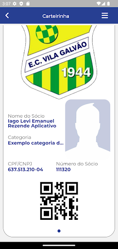 Android application ESPORTE CLUBE VILA GALVÃO screenshort