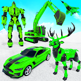 Snow Excavator Deer Robot Car icon