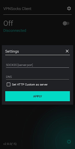 Android application VPNSocks Client screenshort