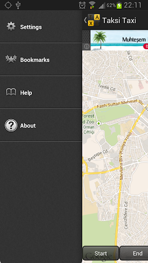 Android application Taksi Taxi screenshort