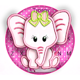 Pink Cute Elephant Keyboard icon