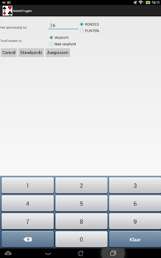 Android application Klaverjas score screenshort