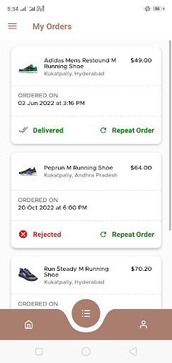 Online shoes store Screenshot