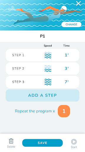 Android application Swimeo screenshort