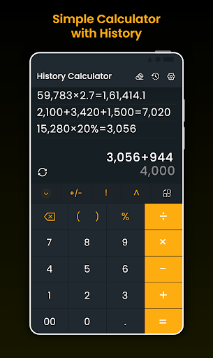 Simple Calculator with History screenshot 16
