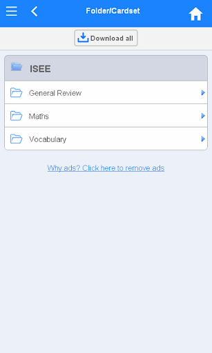Screenshot of ISEE Flashcards
