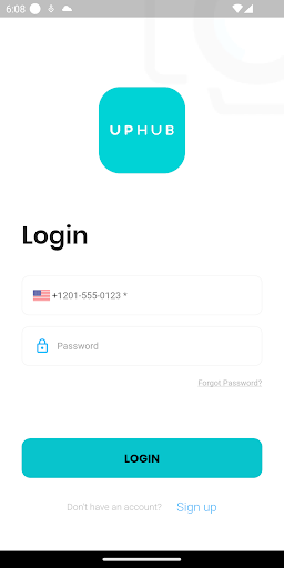 Android application Uphub screenshort