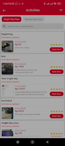 OnTA - Online Travel Assistant Screen 2