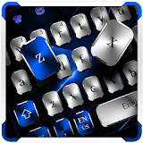 Silver Blue Metal Keyboard icon