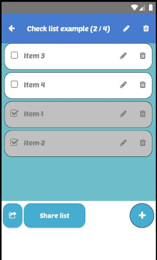Checklists Screen 3