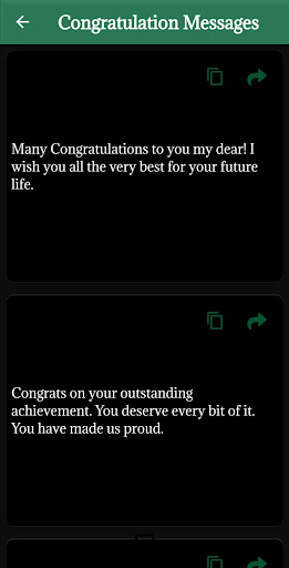 Congratulation Messages Wishes Screen 2