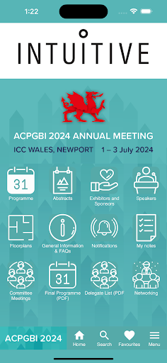 Android application ACPGBI Annual Conference 2024 screenshort
