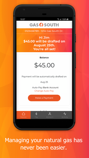 Android application Gas South screenshort