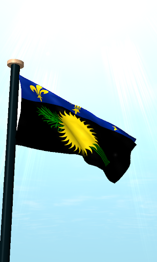 Guadeloupe Flag 3D Wallpaper Screen 2